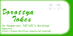 dorottya tokes business card